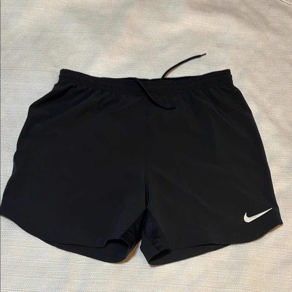 Nike Black Running Shorts with White Swoosh